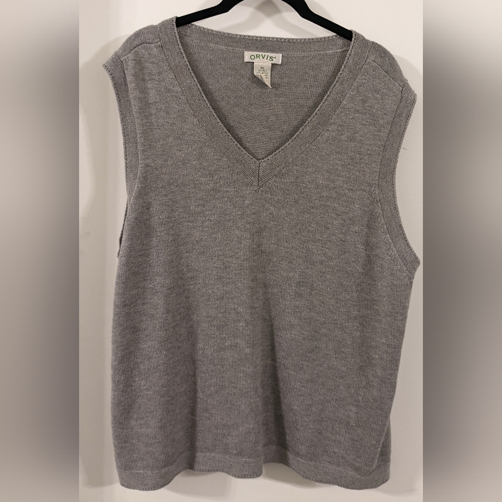 COPY - Orvis - XL Grey Sweater Vest